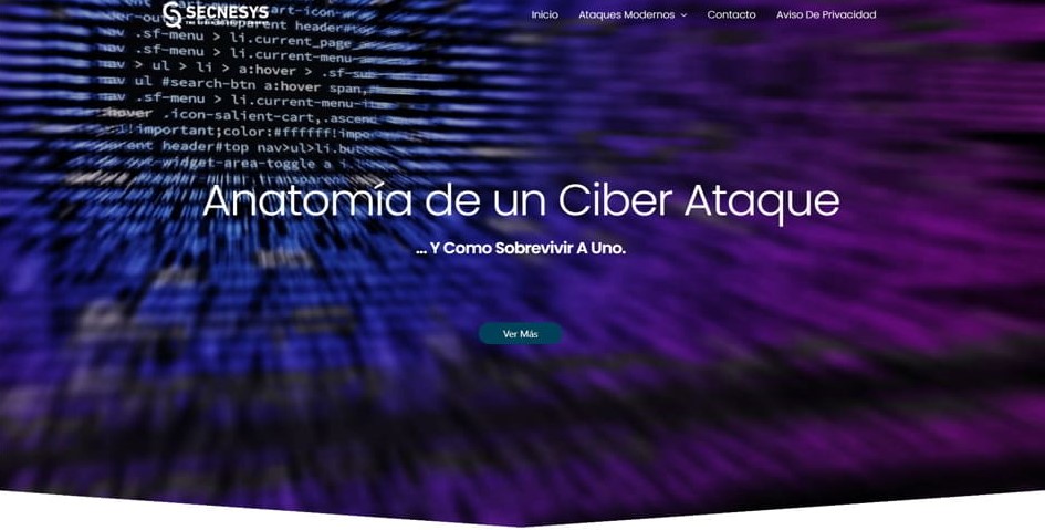 Secnesys Landing Page