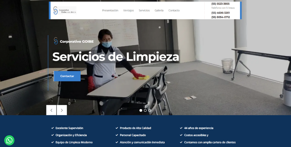 Página Web Cliente Goibe